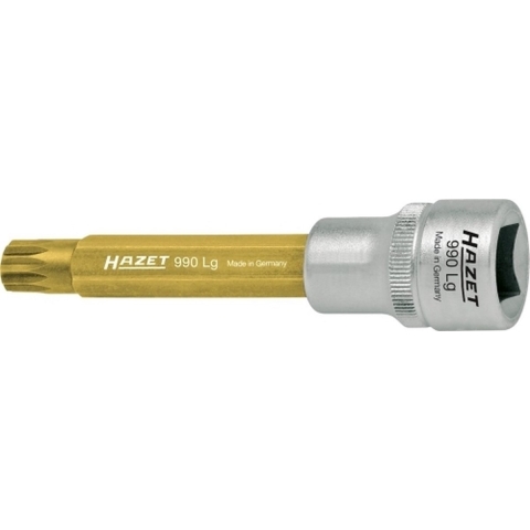 HAZET Dopsleutelbit 990LG-10 · 1/2 inch (12,5 mm) vierkant hol · Binnenveeltandprofiel XZN · SW M10
