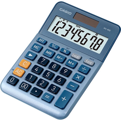 Casio MS-80E Zakrekenmachine Blauw