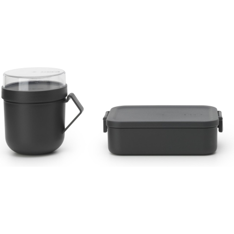 Brabantia Make & Take Lunchset 2-delig Donkergrijs