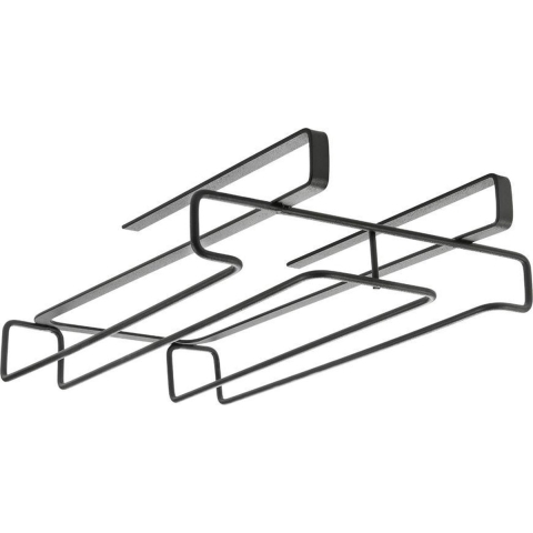 Metaltex Wijnglazenrek 20x28x7 cm Zwart