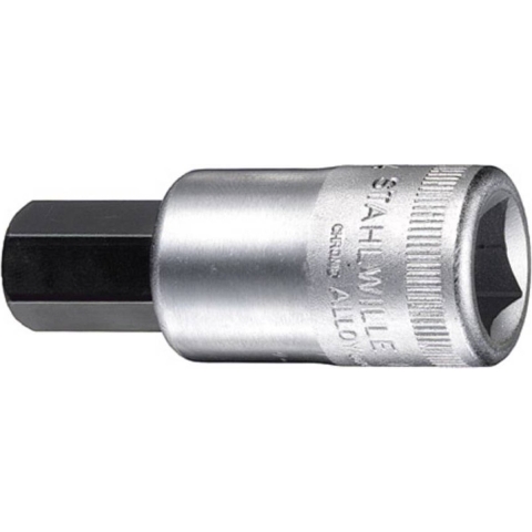 Stahlwille Dopsleutelbit | 1/2 inch binnen-6-kant | sleutelwijdte 19 mm | lengte 60 mm | 1 stuk - 03050019 03050019