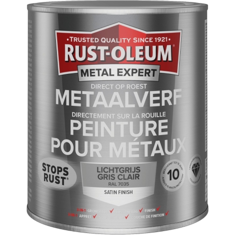Rust-Oleum MetalExpert Zijdeglans - RAL 7035 Lichtgrijs - 0,75L