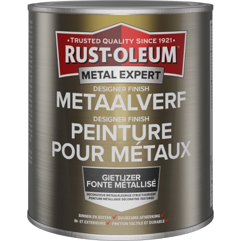 Rust-Oleum Designer Finish - Gietijzer - 0,75L