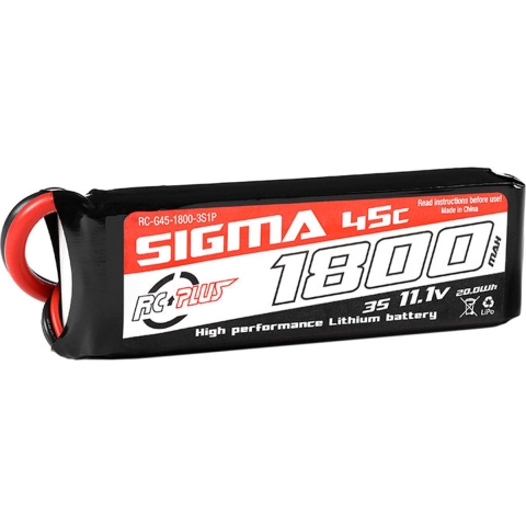 RC Plus Lipo 45c 11,1 volt 1800mah met XT60 stekker