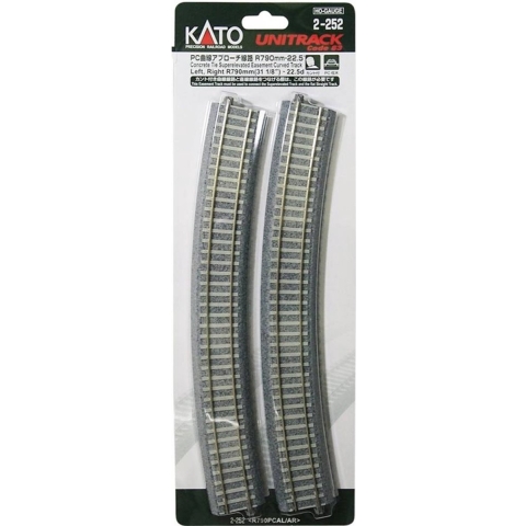 H0 Kato Unitrack 2-252 Gebogen rails 2 stuk(s)