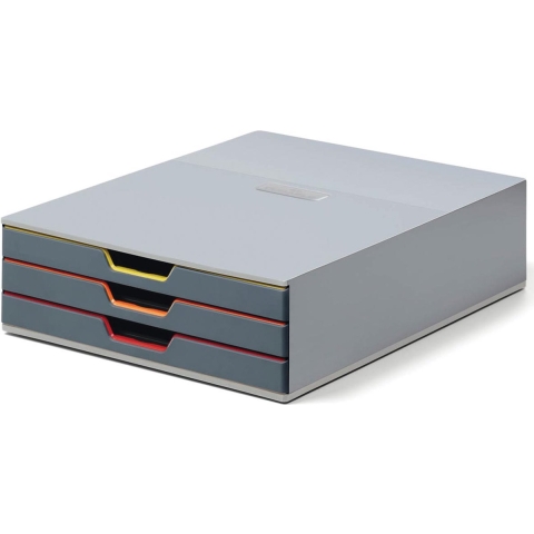 Durable VARICOLOR 3 - 7603 760327 Ladebox Grijs DIN A4, DIN C4, Folio, Letter Aantal lades: 3