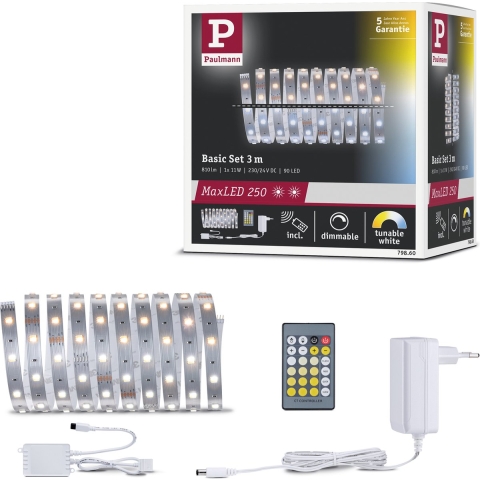 Paulmann 79860 LED-strip basisset Met connector (male) 24 V 3 m Warmwit 1 set(s)
