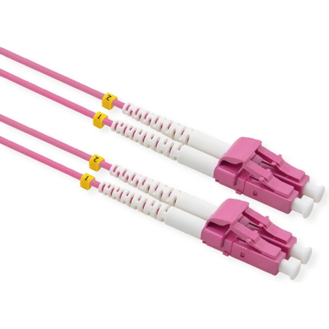 VALUE F.O. Kabel 50/125µm OM4, LC/LC, low-Loss connector , violet, 7 m