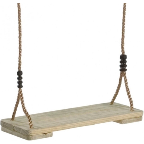 Schommelzitje in geimpregneerd hout geniet 450x190x16 mm pp-touw - Hermic