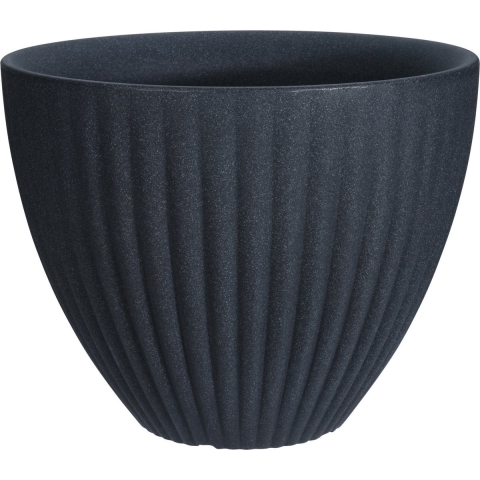 Pro Garden Plantenpot - Tuin - kunststof - antraciet - 39 x 40 cm
