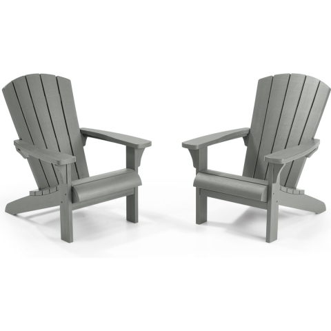 Keter Troy Adirondack Tuinstoel - set van 2 - 85x80x96,5cm - Grijs