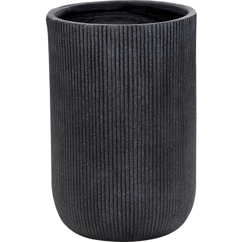 Beliani - EANTIO - Bloempot - 37 x 37 x 56 cm - Zwart - Kleivezels