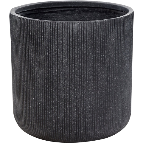 Beliani-OREOI-Bloempot-Grafietgrijs-55 x 55 x 55 cm-Kleivezel