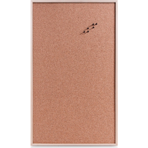 Prikbord van kurk XXL formaat - 60 x 100 cm - Kurken memobord/prikbord voor thuis of op kantoor -