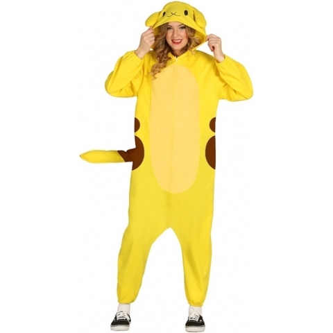 Gele cartoon chinchilla onesie voor volwassenen 38-40 (S/M) -
