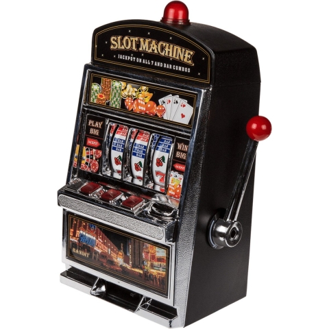 Spaarpot gokautomaat - met LED licht en geluid - 37 x 20 cm -