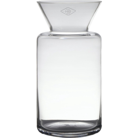 Transparante luxe vaas/vazen van glas 30 x 15 cm -