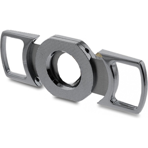 Sigarenknipper - double-cut - zilver - XL D26 mm - sigaren accessoires / sigarensnijder -