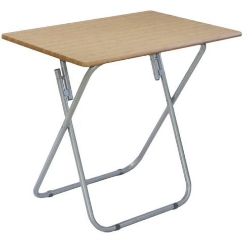 Bijzettafel - MDF hout - metaal - inklapbaar - L55 x B73 x H87 cm -