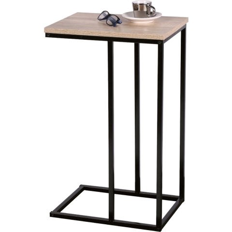 Bijzettafel/salontafel Colorado - 40 x 30 x 66 cm - zwart - metaal - banktafeltje - salontafels indu -