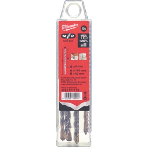 Milwaukee Accessoires SDS-plus hamerboor, MS2, 5 x 110 mm (10 stuks) NEW MS2 - 4932371702
