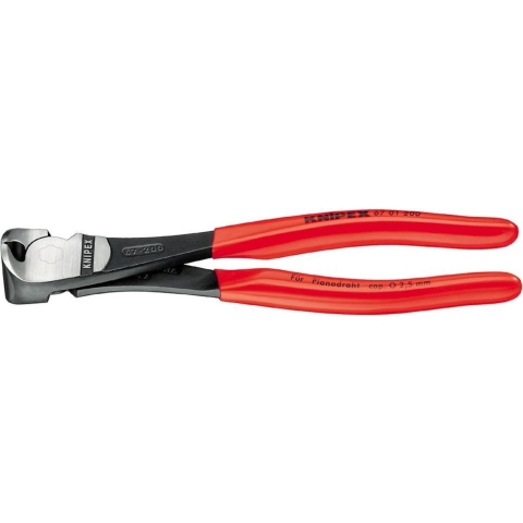 Knipex Kracht-voorsnijtang zwart geatramenteerd met kunststof bekleed 140 mm - 6701140