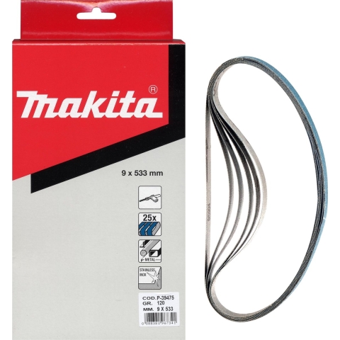 Makita Accessoires Schuurband blue Lengte 533mm Breedte 9mm Korrel 80 - P-39453