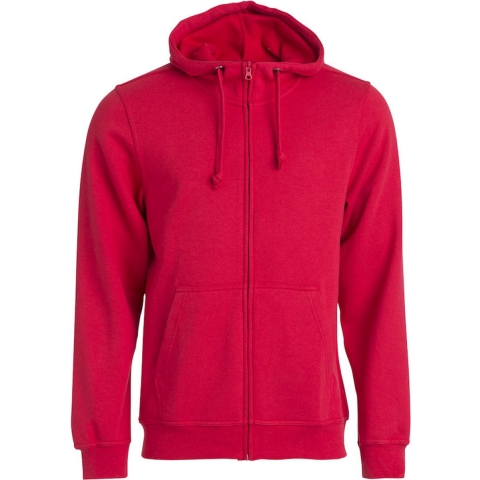 Clique 021034 Basic Hoody Full zip - Rood - 4XL
