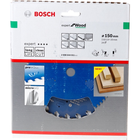 Bosch Accessoires Cirkelzaagblad expert for Wood 150x20x2.6/1.6x24 T - 2608644011