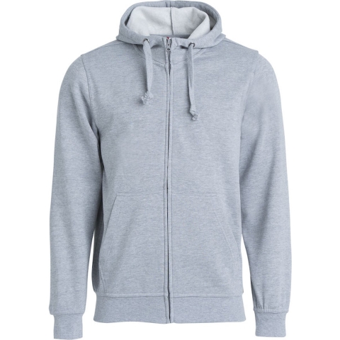 Clique 021034 Basic Hoody Full zip - Grijsmelange - XXL