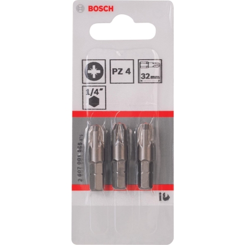 Bosch Accessoires Bit extra-hard PZ 3, 25 mm 100st - 2607001565