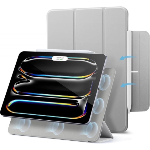 ESR Rebound Magnetic Case Book case Grijs Tabletcover