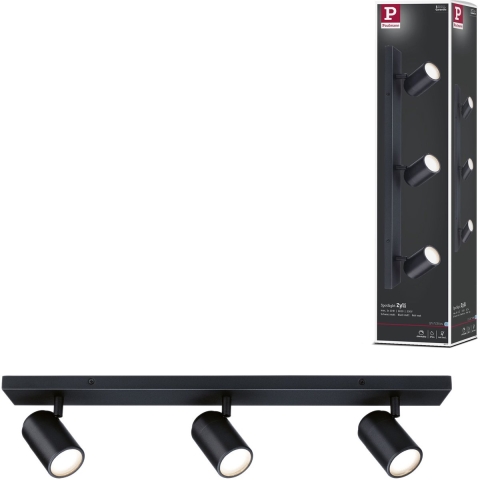 Paulmann 66777 Plafondlamp GU10 Zwart (mat)