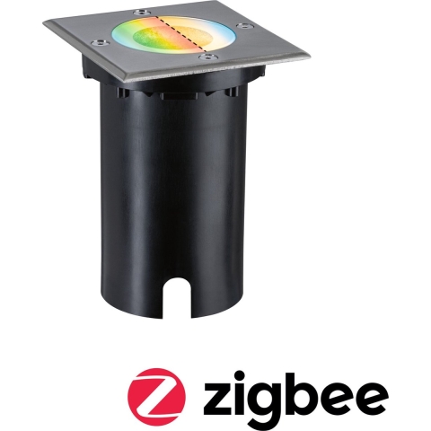 94846 Zigbee 3.0 Floor square Paulmann Home Inbouwlamp 4.9 W RGBW IJzer (geborsteld)