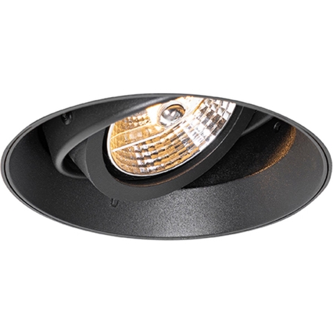 QAZQA Moderne inbouwspot zwart GU10 AR70 rond trimless - Oneon