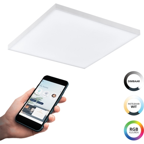 EGLO connect.z Turcona-Z Smart Plafondlamp - 30 cm - Wit - RGB