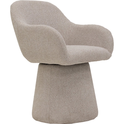 Giga Meubel - Eetkamerstoel Beige Draaibaar - Stof - Minthe