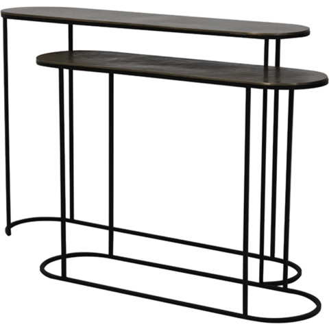 Light&living Side table S|2 max 118x28x81 cm BOCOV antiek brons-zwart