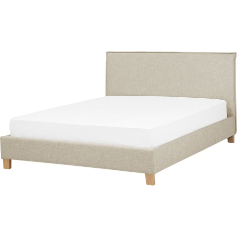 Beliani - SENNEZ - Tweepersoonsbed - Beige - 160 x 200 cm - Polyester