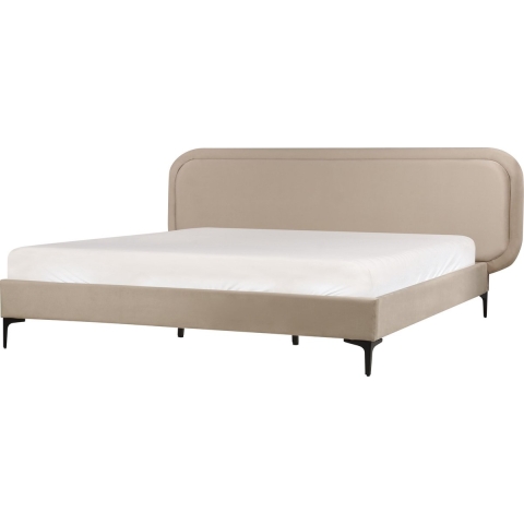 Beliani - SUZETTE - Tweepersoonsbed - Beige - 180 x 200 cm - Polyester