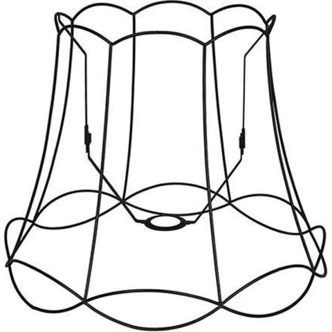 QAZQA Metalen lampenkap zwart 45|36 - Granny Frame