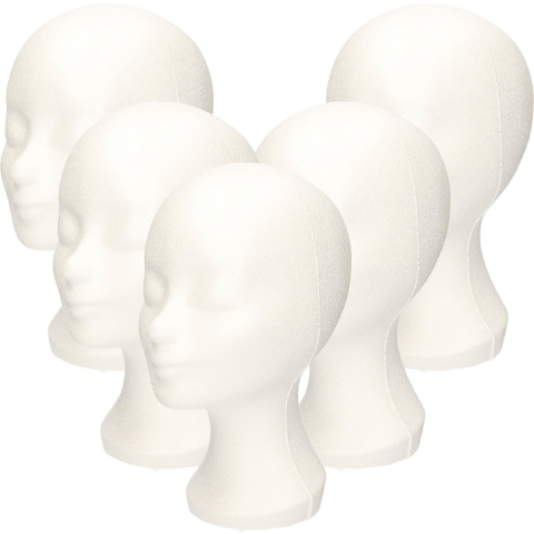 8x Piepschuim hoofd 30 cm -