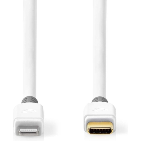 Nedis CCBW39650WT10 Apple Lightning-kabel Apple Lightning 8-pins Male - Usb-c 1,00 M Wit