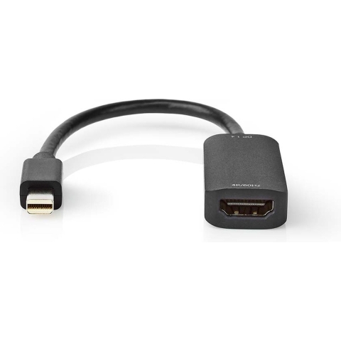 Nedis CCGP37654BK02 Mini-displayport - Hdmi™-kabel 1.4 Mini-displayport Male - Hdmi™-uitgang 0,2 M Zwart