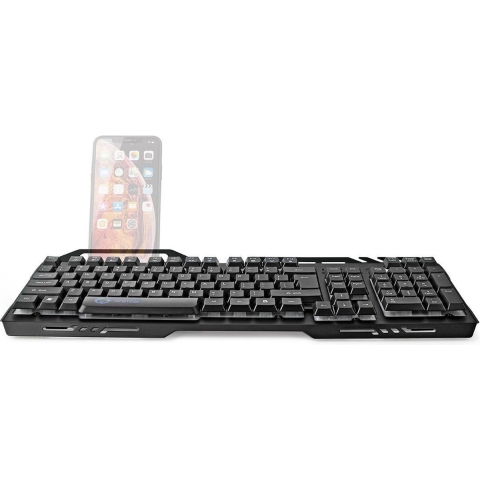 Nedis GKBD200BKUS Gaming-toetsenbord Rgb-verlichting Usb 2.0 Us International Metalen Design