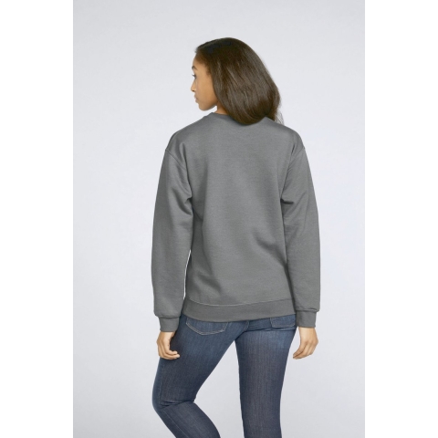 Gildan GSF000 Softstyle® Midweight Fleece Adult Crewneck Sweatshirt - Charcoal (Solid) - 3XL