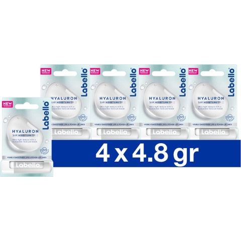 4x Labello Lippenbalsem Hyaluron