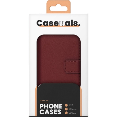 Caseuals Genuine Leather Wallet Bookcase Samsung Galaxy A14 5g/a14 4g - Rood
