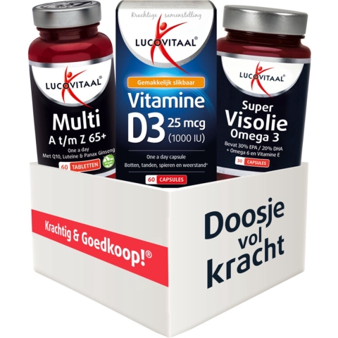 2+2 gratis: Lucovitaal Voordeelbox Vitaal 65+ 3 stuks