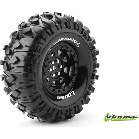 Louise CR-ROWDY Banden Set - Super Soft - 1.9" Velgen Zwart - Hex 12mm